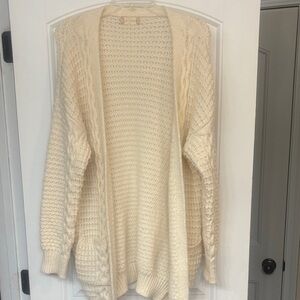 Altar'd State Cream Cable Knit Cardigan size M/L